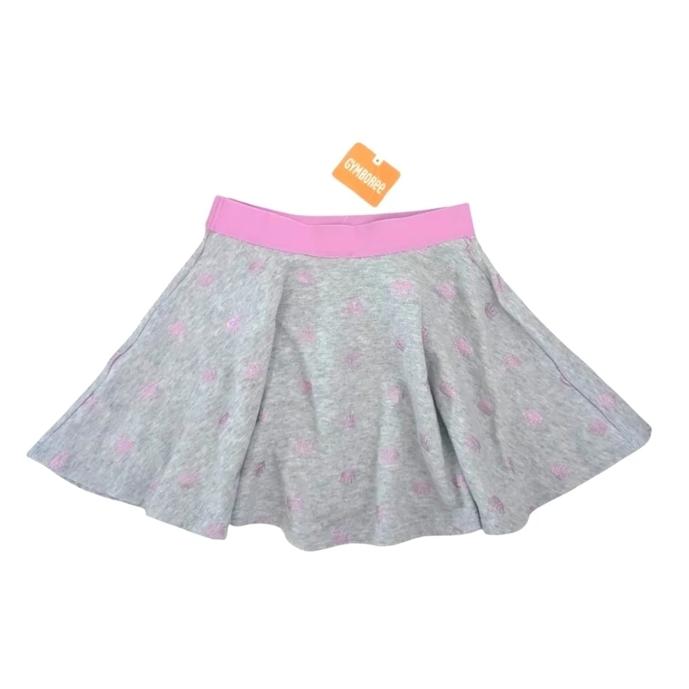 NWT Gymboree Girls Pink and Gray Skirt Cotton Size S(5-6)
